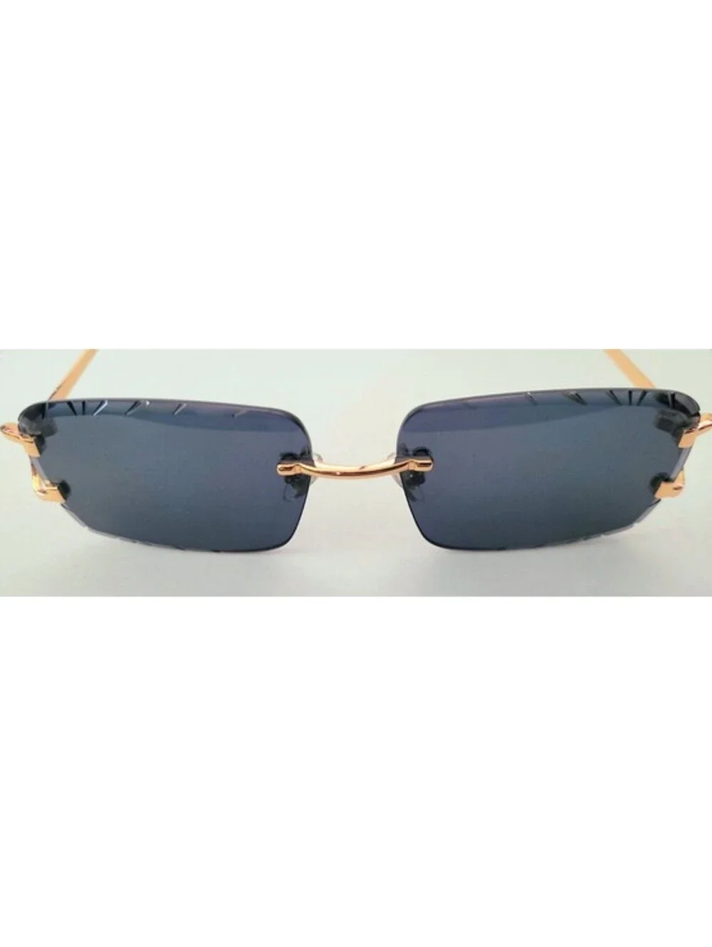 Piccadilly Gld Blk Gradient C Diamond Cut Designer Sunglass